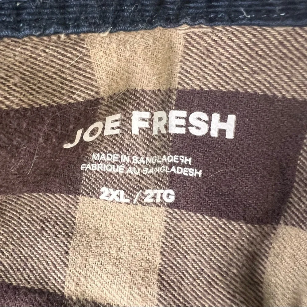 Joe Fresh Plaid Button Front Shirt Size 2XL 100% Cotton - Picture 4 of 6